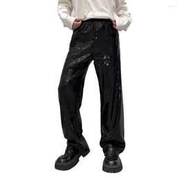 Men's Pants Men Women Sequin Zipper Loose Casual Vintage Streetwear Fashion Hip Hop Trousers Stage Costume Couple Pant