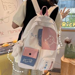 School Bags Cute Schoolbag Female Junior High School Student Korean Version Harajuku Ulzzang College Backpack Versatile Japanese Backpack 230729