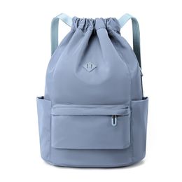 Handbags Fashion Drawstring Backpack For Women High Quality Durable Soft Fabric School Backpack Large Capacity Nylon Shopping Backpack 230729