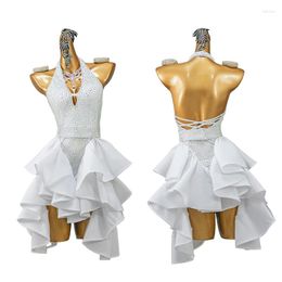 Stage Wear Latin Dance Dress Skirt Competition Performing Decoration Costumes