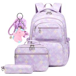 Backpacks Top Quality Teen Girls Backpack for School Kids Backpack with Lunch Bag Children Bookbag Set mochilas para estudiantes 230729