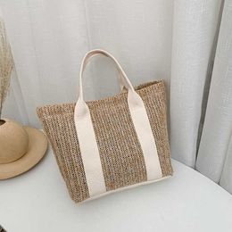 Totes Leisure Straw Women's Shoulder Bag Willow Woven Handbag Rattan Summer Beach Bag Large Capacity Handbag Women's Large Wallet Store Newstylishdesignerbags