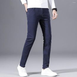 Men's Pants Fashion Men Comfy Business Zipper Button Summer Solid Colour Casual Long Trousers Workwear