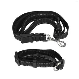 Dog Collars Adjustable Length Pet Safety Car Seat Belt Set With Matching Leashes Outdoor Dogs Traction Rope Supplies