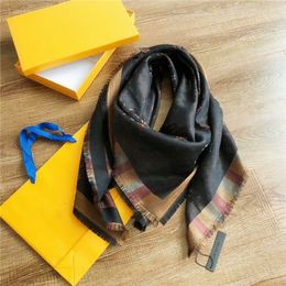 High quality Warm comfortable and women's autumn and winter wool and silk scarves are 140*140 letter flower scarf