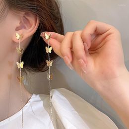 Dangle Earrings Butterfly Tassel Earring Girl Fashion Sweet Design Earings For Woman Long 2023 Trend