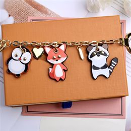 Fashion Cartoon Key Chain Bag Car Pendant Metal Hook With Gift Box Suitable For Men Ladies Children Designer Keychain227b