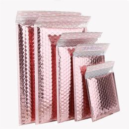 Rose Gold Foam Envelope Bags Self Seal Mailers Aluminium Foil Bubble Padded Envelopes With poly mailer Mailing Bag2871