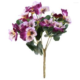 Decorative Flowers Easter Tulips Artificial Simulation Bouquet Wedding Office Pansy Desk Home Outdoor Garland