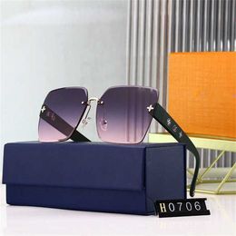 50% OFF Wholesale of European version square glasses with frameless cut edges nylon sheets women's large frame clothing and sunshade sunglasses