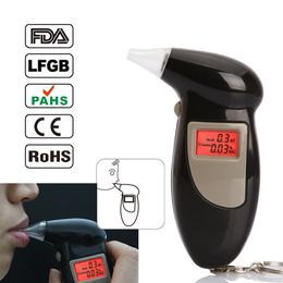 New Car Police Handheld Alcohol Tester Digital Alcohol Breath Tester Breathalyser Analyzer LCD Detector Backligh2361
