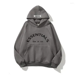 Men's Hoodies Hoodie Reflective Letter Print Brushed Oversized Fashionable Hip-hop Street Clothing