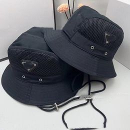 All-match Triangle Mark Bucket Hat Classic All-Match Nylon Bucket Hat Men's and Women's Same Sun-Proof Face-Looking Small Bucket Hats