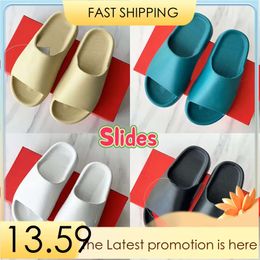 New Calm Slides Designer Sandals Summer Flats Slippers Seasame Sail White Black Geode Teal Jade Ice Mens Flip Flops Slide S Beach