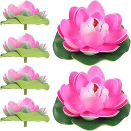 Decorative Flowers Simulation Lotus Leaf Floating Small Decor Artificial Lotus-flower Pond Centrepieces