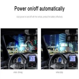 Car OBD2 HUD head up display automobile HUD display 3 5 auto power on off and brightness adjustment alarm system279d