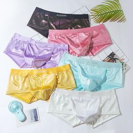 Underpants Men's Underwear Flash Boxer Briefs U Convex Large Stretchy Comfortable Sexy Erotic Panties