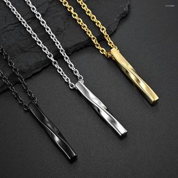 Pendant Necklaces 2023 Fashion Men's Necklace Rectangle Simple Cross Chain Lover Gift Men