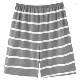 Men's Sleepwear Mens Pajamas Pants Plus Size Stripe Loose Casual Sleep Shorts Summer Homewear Bottoms Male Home L-5XL