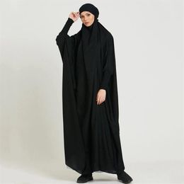 Ethnic Clothing Ramadan Eid Prayer Garment Jilbab Abaya Muslim Sets Hijab Dress Full Cover Hooded Abayas For Women Dubai Clothes N262k
