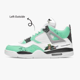 diy basketball shoes mens womens light green three blade flow warrior student trainers outdoor sports 36-46