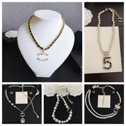 Necklace Designer Women Gold Necklace Advanced Version France trendy Graphic C letter necklace Fashion Number Necklace Luxury Jewellery Coach channel necklace