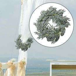 Decorative Flowers Artificial Eucalyptus Garland DIY Wreath Lavender Vine For Festival Party