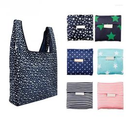 Storage Bags 1pcs Foldable Shopping Bag Portable Environmental Protection Waterproof Handbag Oxford Cloth