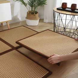 Carpet Folding Rattan Floor Mat Thick Living Room Sleeping Japanese Tatami Pad Summer Baby Play Non Slip 230729