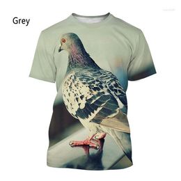 Men's T Shirts 2023 Pigeon 3D T-shirt Fashion Casual Short Sleeve Summer Harajuku Animal Bird Print