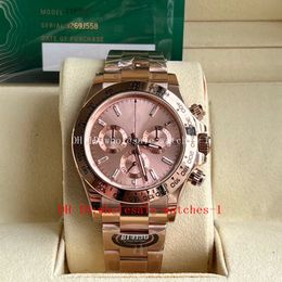 BT Better Factory Watches TH-12.2mm 116505 40mm Rose Gold Diamond Panda CAL.4130 4130 Movement Mechanical Automatic Chronograph Mens Watch Men's Wristwatches 904L