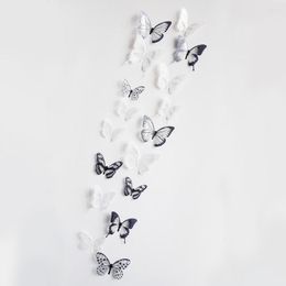 Wall Stickers 18pcs/lot 3d Effect Crystal Butterflies Sticker Beautiful Butterfly For Kids Room Decals Home Decoration On The