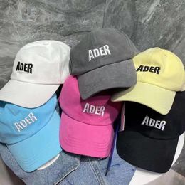 Ball Caps Ader error letters embroidered cap Han Guochao brand candy Colour cotton soft hat baseball caps for men and women 230729