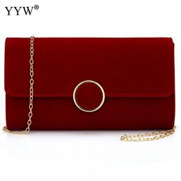 Evening Bags Retro Velvet Bag For Women Small Solid Lap Day Purses And Handbags Wedding Chain Shoulder Dinner Clutch Wallet Sac 230729