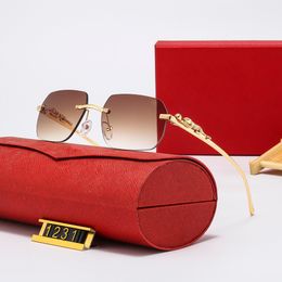 Men's and Women's Sunglasses Brand Designer Sunglasses High quality metal UV400 lens unisex case and box