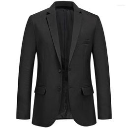 Men's Jackets Fashion High Quality Business Jacket Men Casual Wedding Groom Tuxedo Blazer Slim Fit Single Buttons With Lining Suits Coat