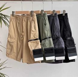 Men's Shorts Mens Designer Pockets Work Five-piece Pants Stones Island Womens Summer Sweat Multi-function Thigh Short Casual Loose High Street Cottony Loose design6s