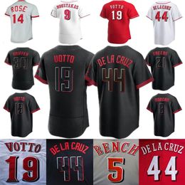 Anpassad 2023 S-4XL 44 Elly de la Cruz Joey Votto Baseball Jersey Ken Griffey Jonathan India Hunter Greene Johnny Cincinnati Bench Tyler Jake Baseball Jerseys