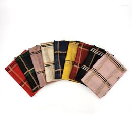 Scarves Cross-Border International Station Thin Silk Wool Artificial Gold Plaid Travel Sunscreen Scarf