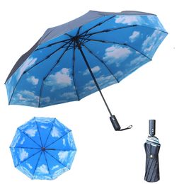 Umbrellas Umbrella Windproof Automatic Folding Men Car Luxury Women Large Business Parasol Double 10K 230729