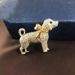 Brooches 2023 High Quality Christmas Gift Series Silver Plated Cute Fun Lucky Dog Brooch