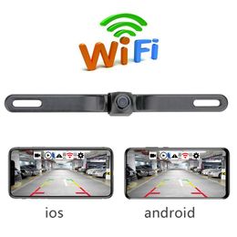 HD Rearview Camera Waterproof Licence Plate WIFI Back Up Camera Vehicle Auto Car Reverse Backup Parking Night Vision240b