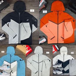 Männer Sport Set Individuelles Logo Winter Herbst Langarm Mit Kapuze Hoodies Hosen Patchwork Zwei Stücke Sets231D