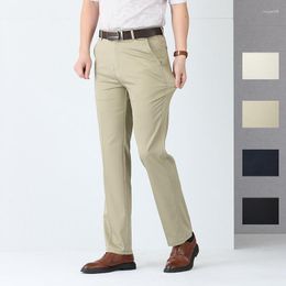 Men's Suits 2023 Khaki Stretch Chinos Twill Fabric For Comfort And Movement Cotton Lyocell Blend High Quality Dress Pants