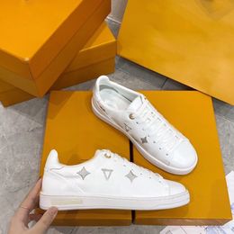2023 Designers Casual Shoes Frontrow Sneakers Men Women Triple White Platform Athletic Sport Running Shoe Sneakers