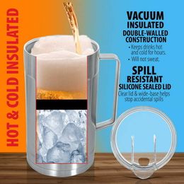 Tumblers Stainless Steel Vacuum Insulated Sweat Free Beverage Pitcher Keep Drinks Cold for Hours 230729