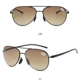 Sunglasses Bifocal Reading Glasses Men Sun 2023 Dual Purpose HD Eyewear Unisex Light Luxury Eye For 1.0 To 3.5