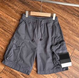 Men's Shorts Mens Stones Island Designers Cargo Pants Badge Patches Summer Sweatpants Sports Trouser 2023ss Big Pocket Overalls Trousers Loose design588ess