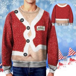 Men's Hoodies Men Winter Warm Sweater Harajuku Oversized Long Sleeve Wacky Print Sweatshirt Fall Pullover Tops Solid Colour Loose Ropa Hombre