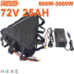 18650 Cell Ebike Battery 72V 20AH 25AH Triangle Electric Bicycle Lithium ion Battery For 3000W 2000W 1000W Electric Bike Scooter.